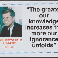 Famous Quotations - John F Kennedy on 6x4 in (150 x 100 mm) glossy card, unused and fine