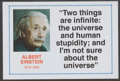Famous Quotations - Albert Einstein on 6x4 in (150 x 100 mm) glossy card, unused and fine