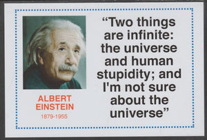 Famous Quotations - Albert Einstein on 6x4 in (150 x 100 mm) glossy card, unused and fine