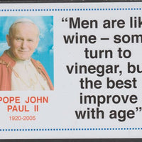 Famous Quotations - Pope John Paul II on 6x4 in (150 x 100 mm) glossy card, unused and fine