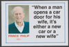 Famous Quotations - Prince Philip on 6x4 in (150 x 100 mm) glossy card, unused and fine
