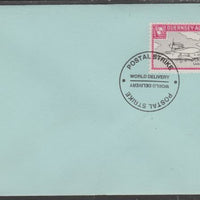 Guernsey - Alderney 1971 POSTAL STRIKE unaddressed cover bearing 3d Saro Cloud Flying Boat cancelled with World Delivery postmark