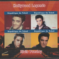 Chad 2020 Hollywood Legends - Elvis Presley imperf sheetlet containing 4 values, unmounted mint