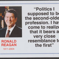 Famous Quotations - Ronald Reagan on 6x4 in (150 x 100 mm) glossy card, unused and fine