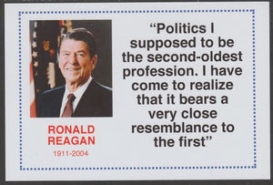 Famous Quotations - Ronald Reagan on 6x4 in (150 x 100 mm) glossy card, unused and fine