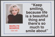 Famous Quotations - Marilyn Monroe on 6x4 in (150 x 100 mm) glossy card, unused and fine