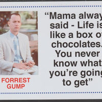 Famous Quotations - Forrest Gump on 6x4 in (150 x 100 mm) glossy card, unused and fine