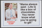 Famous Quotations - Forrest Gump on 6x4 in (150 x 100 mm) glossy card, unused and fine