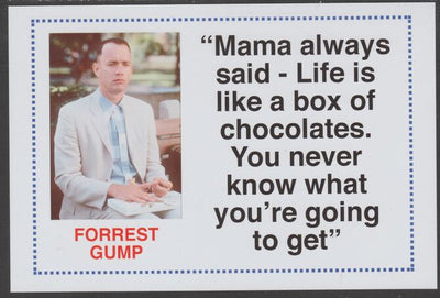 Famous Quotations - Forrest Gump on 6x4 in (150 x 100 mm) glossy card, unused and fine