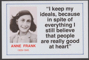 Famous Quotations - Anne Frank on 6x4 in (150 x 100 mm) glossy card, unused and fine