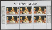 Angola 2000 Millenniym - Pope Jon Paul II perf sheetlet containing 6 values, unmounted mint