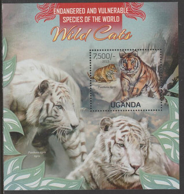 Uganda 2013 Endangered Species - Wild Cats perf souvenir sheet,containing 1 value unmounted mint.