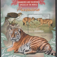 Uganda 2013 Endangered Species - Predators perf souvenir sheet,containing 1 value unmounted mint.