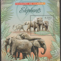 Uganda 2012 Endangered Species - Elephants #2 perf souvenir sheet,containing 1 value unmounted mint.
