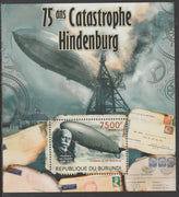 Burundi 2012 75th Anniversary of Hindenburg Disaster perf souvenir sheet,containing 1 value unmounted mint.
