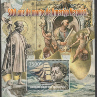 Burundi 2012 500th Anniversary of Amerigo Vespucci perf souvenir sheet,containing 1 value unmounted mint.
