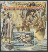 Burundi 2012 500th Anniversary of Amerigo Vespucci perf souvenir sheet,containing 1 value unmounted mint.