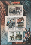 Burundi 2012 Horses perf sheetlet containing 4 values unmounted mint.