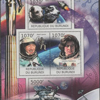 Burundi 2012 Soviet Space perf sheetlet containing 4 values unmounted mint.