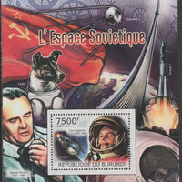 Burundi 2012 Soviet Space perf souvenir sheet,containing 1 value unmounted mint.t.