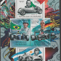 Burundi 2012 Formula 1 perf sheetlet containing 4 values unmounted mint.