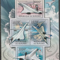 Burundi 2012 Concorde perf sheetlet containing 4 values unmounted mint.