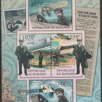 Burundi 2012 Centenary of Henri Salmet's London to Paris Flight perf sheetlet containing 4 values unmounted mint.