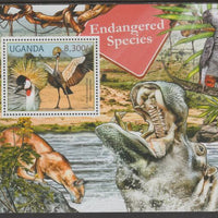 Uganda 2012 Endangered Species perf souvenir sheet,containing 1 value unmounted mint.t.