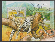 Uganda 2012 Wild Cats perf souvenir sheet,containing 1 value unmounted mint.t.