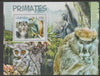 Uganda 2012 Primates perf souvenir sheet,containing 1 value unmounted mint.t.