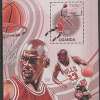 Uganda 2012 Michael Jordan perf souvenir sheet,containing 1 value unmounted mint.t.