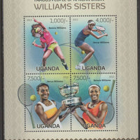 Uganda 2012 The Williams Sisters (Tennis) perf sheetlet containing 4 values unmounted mint.