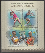 Uganda 2012 The Williams Sisters (Tennis) perf sheetlet containing 4 values unmounted mint.