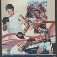 Uganda 2013 Boxing Champions perf souvenir sheet,containing 1 value unmounted mint.