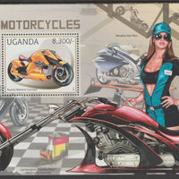 Uganda 2012 Motorcycles perf souvenir sheet,containing 1 value unmounted mint.t..