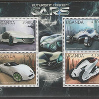 Uganda 2012 Futuristic Cars perf sheetlet containing 4 values unmounted mint.