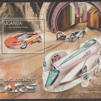Uganda 2012 Futuristic Cars perf souvenir sheet,containing 1 value unmounted mint.t..