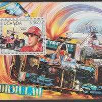 Uganda 2012 Formula 1 perf souvenir sheet,containing 1 value unmounted mint.t..