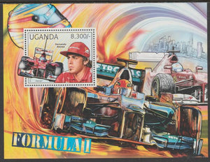 Uganda 2012 Formula 1 perf souvenir sheet,containing 1 value unmounted mint.t..