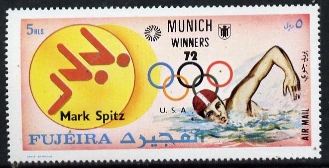 Fujeira 1972 Swimming (Mark Spitz) from Olympic Winners set of 25 (Mi 1454) unmounted mint