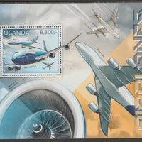 Uganda 2012 Airplanes perf souvenir sheet,containing 1 value unmounted mint.t..