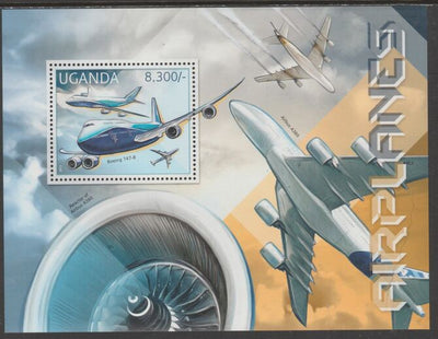 Uganda 2012 Airplanes perf souvenir sheet,containing 1 value unmounted mint.t..