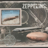 Uganda 2012 Zeppelins perf souvenir sheet,containing 1 value unmounted mint.t..