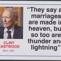 Famous Quotations - Clint Eastwood on 6x4 in (150 x 100 mm) glossy card, unused and fine