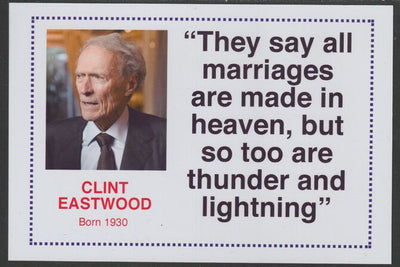Famous Quotations - Clint Eastwood on 6x4 in (150 x 100 mm) glossy card, unused and fine