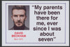 Famous Quotations - David Beckham on 6x4 in (150 x 100 mm) glossy card, unused and fine