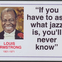 Famous Quotations - Louis Armstrong on 6x4 in (150 x 100 mm) glossy card, unused and fine