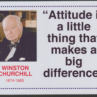 Famous Quotations - Winston Churchill on 6x4 in (150 x 100 mm) glossy card, unused and fine