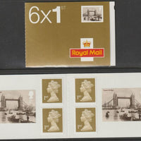 Great Britain 2002 Bridges of London Booklet with 4 x 1st class definitives plus 2 x Tower Bridge stamps SG PM7