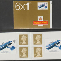 Great Britain 2003 Classic Transport Toys Booklet with 4 x 1st class definitives plus 2 x Meccano stamps SG PM11